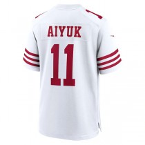 SF.49ers #11 Brandon Aiyuk White Player Game Jersey Stitched American Football Jerseys
