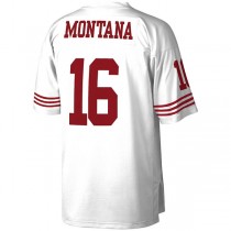 SF.49ers #16 Joe Montana Mitchell & Ness White Legacy Replica Jersey Stitched American Football Jersey