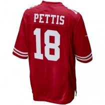 SF.49ers #18 Dante Pettis Scarlet Player Game Jersey Stitched American Football Jerseys