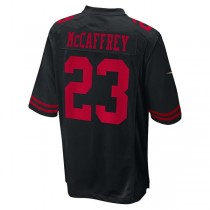SF.49ers #23 Christian McCaffrey SFashion Game Jersey Black Stitched American Football Jerseys