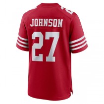 SF.49ers #27 Dontae Johnson Scarlet Game Player Jersey Stitched American Football Jerseys