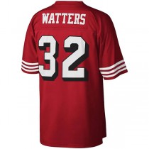 SF.49ers #32 Ricky Watters Mitchell & Ness Scarlet Legacy Replica Jersey Stitched American Football Jerseys