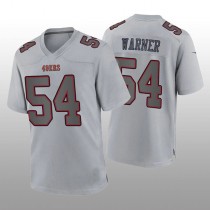 SF.49ers #54 Fred Warner Gray Atmosphere Game Jersey Stitched American Football Jersey