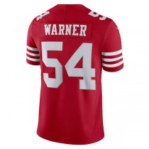 SF.49ers #54 Fred Warner Vapor Limited Jersey Scarlet Stitched American Football Jerseys