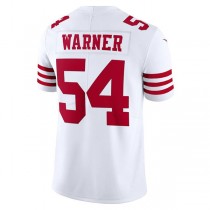 SF.49ers #54 Fred Warner Vapor Limited Jersey White Stitched American Football Jerseys