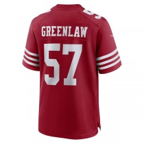 SF.49ers #57 Dre Greenlaw Scarlet Home Game Player Jersey Stitched American Football Jerseys