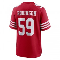 SF.49ers #59 Curtis Robinson Scarlet Game Player Jersey Stitched American Football Jerseys