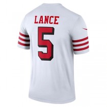 SF.49ers #5 Trey Lance White Alternate Legend Jersey Stitched American Football Jerseys