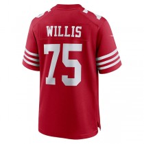 SF.49ers #75 Jordan Willis Scarlet Team Game Player Jersey Stitched American Football Jerseys