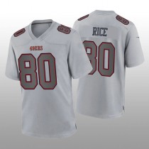 SF.49ers #80 Jerry Rice Gray Atmosphere Game Retired Player Jersey Stitched American Football Jersey