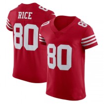 SF.49ers #80 Jerry Rice Scarlet Vapor Elite Retired Player Jersey Stitched American Football Jersey