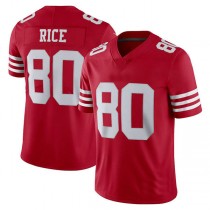 SF.49ers #80 Jerry Rice Scarlet Vapor Limited Retired Player Jersey Stitched American Football Jersey