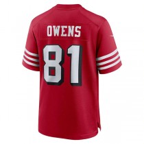 SF.49ers #81 Terrell Owens Scarlet Retired Alternate Game Jersey Stitched American Football Jerseys
