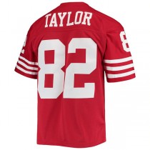 SF.49ers #82 John Taylor Mitchell & Ness Scarlet 1990 Legacy Replica Jersey Stitched American Football Jerseys