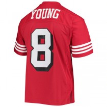 SF.49ers #8 Steve Young Mitchell & Ness Scarlet 1994 Legacy Replica Jersey Stitched American Football Jerseys