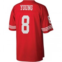 SF.49ers #8 Steve Young Mitchell & Ness Scarlet Legacy Replica Jersey Stitched American Football Jerseys