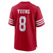SF.49ers #8 Steve Young Scarlet Retired Player Game Jersey Stitched American Football Jerseys