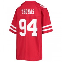 SF.49ers #94 Solomon Thomas Scarlet Game Player Jersey Stitched American Football Jerseys