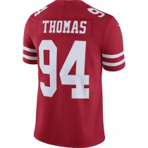 SF.49ers #94 Solomon Thomas Scarlet Vapor Untouchable Limited Jersey Stitched American Football Jerseys