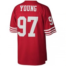 SF.49ers #97 Bryant Young Mitchell & Ness Scarlet 1994 Legacy Replica Jersey Stitched American Football Jerseys