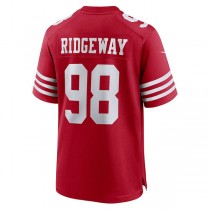 SF.49ers #98 Hassan Ridgeway Scarlet Game Player Jersey Stitched American Football Jerseys