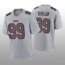 SF.49ers #99 Javon Kinlaw Gray Atmosphere Game Jersey Stitched American Football Jersey