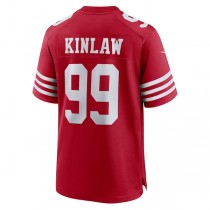SF.49ers #99 Javon Kinlaw Scarlet Team Player Game Jersey Stitched American Football Jerseys
