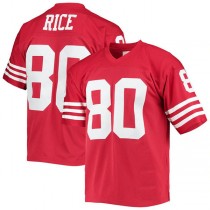 SF. 49ers #80 Jerry Rice Mitchell & Ness Scarlet Legacy Replica Jersey Stitched American Football Jersey