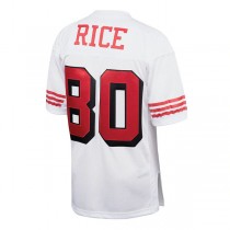 SF. 49ers #80 Jerry Rice Mitchell & Ness White 1994 Authentic Throwback Retired Player Jersey Stitched American Football Jersey