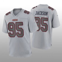 SF. 49ers #95 Drake Jackson Gray Atmosphere Game Jersey Stitched American Football Jersey
