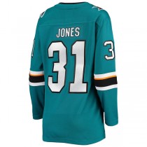 SJ.Sharks #31 Martin Jones Fanatics Branded Breakaway Home Team Player Jersey Teal Stitched American Hockey Jerseys