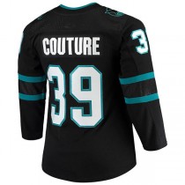SJ.Sharks #39 Logan Couture Alternate Authentic Player Jersey Black Stitched American Hockey Jerseys