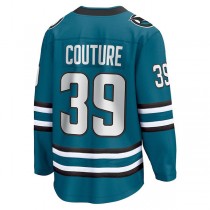 SJ.Sharks #39 Logan Couture Fanatics Branded Home Premier Breakaway Player Jersey Teal Stitched American Hockey Jerseys