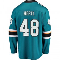 SJ.Sharks #48 Tomas Hertl Fanatics Branded Home Premier Breakaway Player Jersey Teal Stitched American Hockey Jerseys