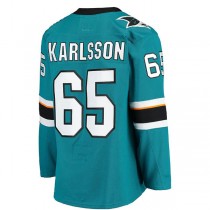 SJ.Sharks #65 Erik Karlsson Home Authentic Team Player Jersey Teal Stitched American Hockey Jerseys