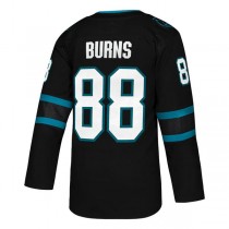 SJ.Sharks #88 Brent Burns Alternate Authentic Player Jersey Black Stitched American Hockey Jerseys