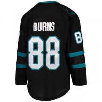 SJ.Sharks #88 Brent Burns Alternate Premier Player Jersey Black Stitched American Hockey Jerseys