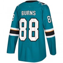SJ.Sharks #88 Brent Burns Authentic Player Jersey Teal Stitched American Hockey Jerseys