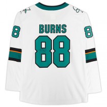 SJ.Sharks #88 Brent Burns Fanatics Authentic Autographed Fanatics Breakaway Jersey White Stitched American Hockey Jerseys