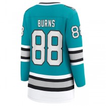 SJ.Sharks #88 Brent Burns Fanatics Branded 30th Anniversary Premier Breakaway Player JerseyTeal Stitched American Hockey Jerseys