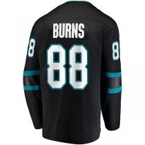 SJ.Sharks #88 Brent Burns Fanatics Branded Alternate Breakaway Player Jersey Black Stitched American Hockey Jerseys