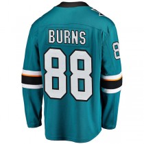 SJ.Sharks #88 Brent Burns Fanatics Branded Breakaway Player Jersey Teal Stitched American Hockey Jerseys
