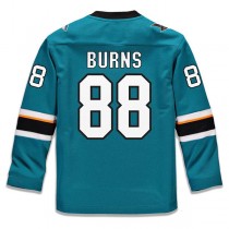 SJ.Sharks #88 Brent Burns Fanatics Branded Replica Player Jersey Teal Stitched American Hockey Jerseys
