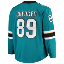 SJ.Sharks #89 Mikkel Boedker Fanatics Branded Breakaway Home Player Jersey Teal Stitched American Hockey Jerseys