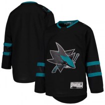 SJ.Sharks Alternate Premier Blank Jersey Black Stitched American Hockey Jerseys