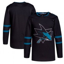 SJ.Sharks Alternate Primegreen Authentic Pro Jersey Black Stitched American Hockey Jerseys