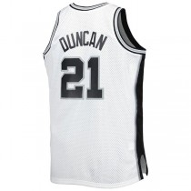 S.Antonio Spurs #21 Tim Duncan Mitchell & Ness Big & Tall Hardwood Classics 1998-99 Swingman Jersey White Stitched American Basketball Jersey