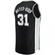 S.Antonio Spurs #31 Keita Bates-Diop Fanatics Branded 2021-22 Fast Break Replica Jersey Icon Edition Black Stitched American Basketball Jersey