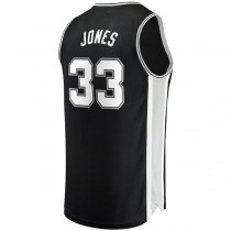 S.Antonio Spurs #33 Tre Jones Fanatics Branded Fast Break Replica Jersey Icon Edition Black Stitched American Basketball Jersey