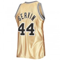 S.Antonio Spurs #44 George Gervin Mitchell & Ness 75th Anniversary 1977-78 Hardwood Classics Swingman Jersey Gold Stitched American Basketball Jersey